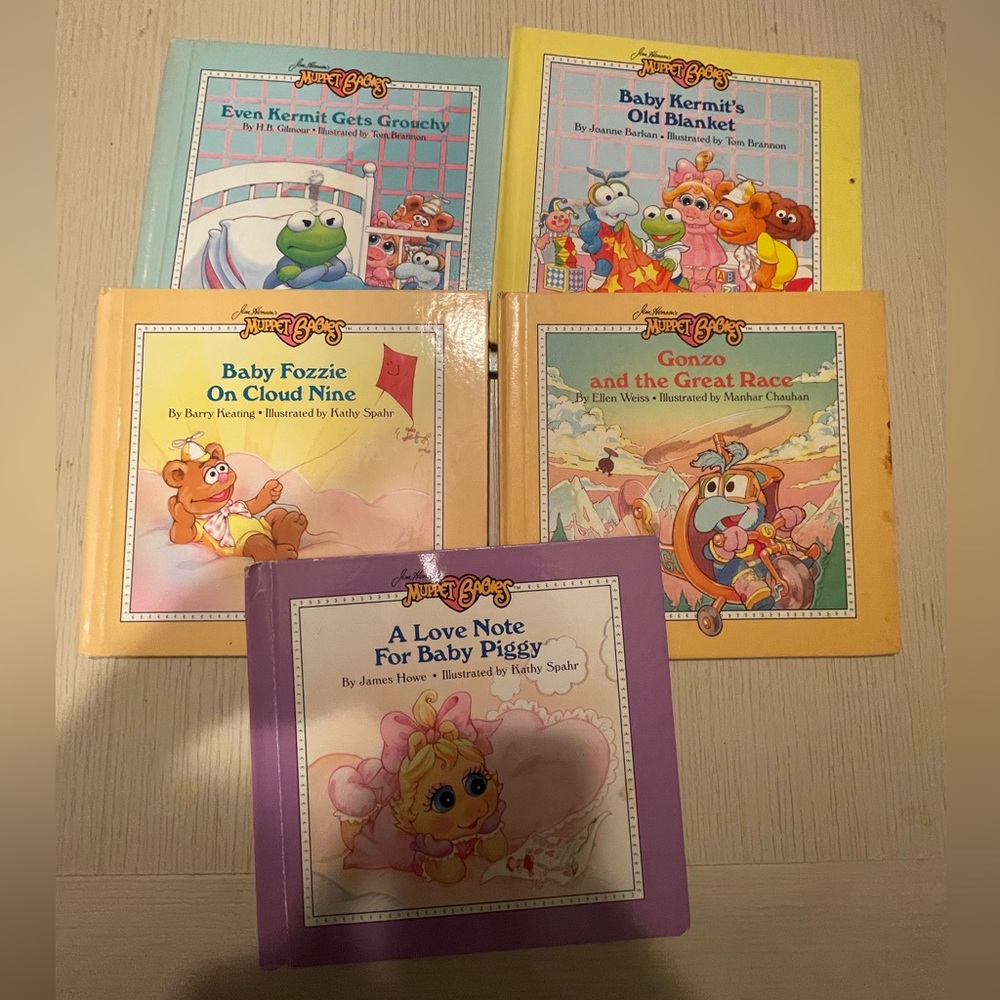 5 Muppet Babies Jim Henson's 1987 Weekly Reader Hardcover books